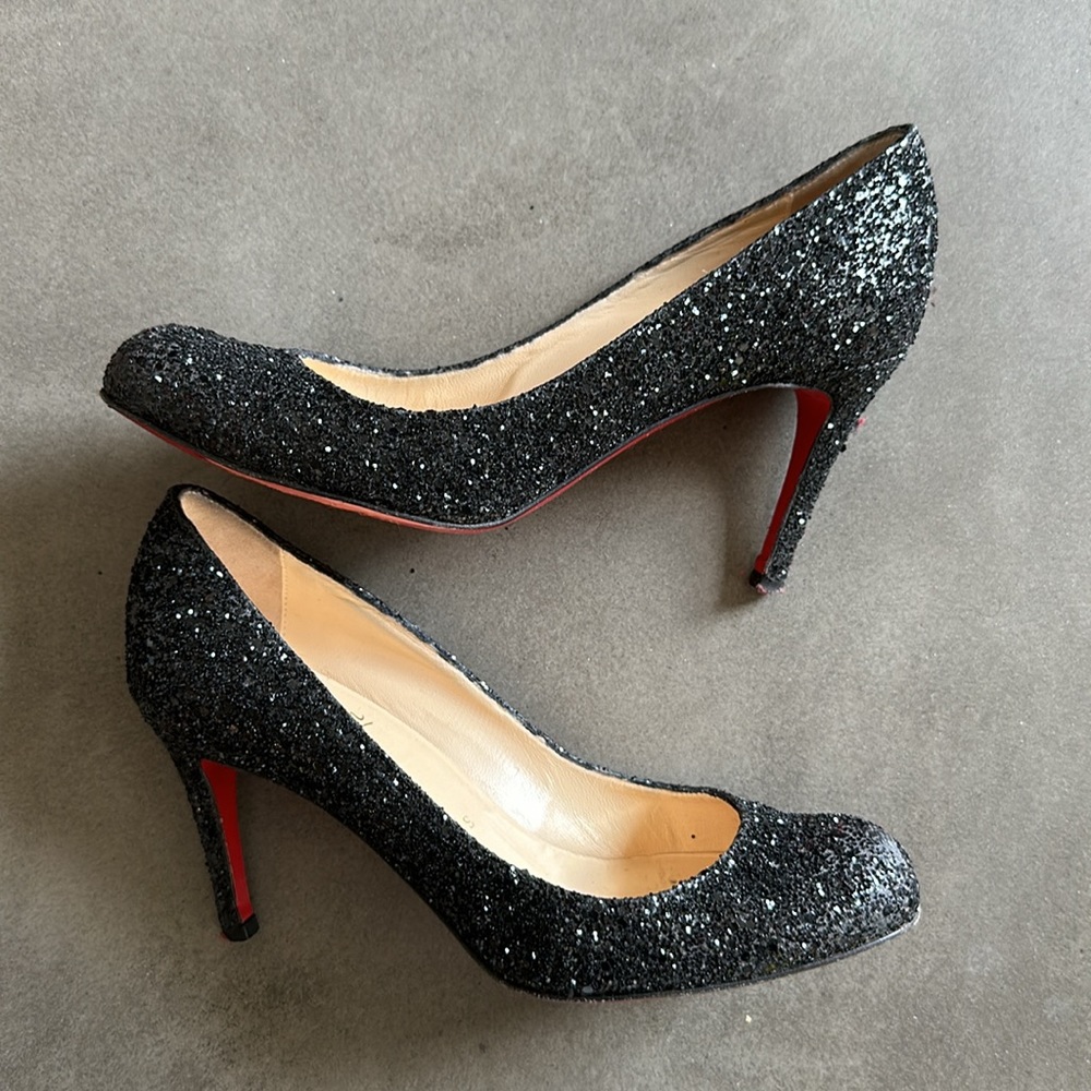 Black glitter Christian Louboutin 35.5 (5.5)